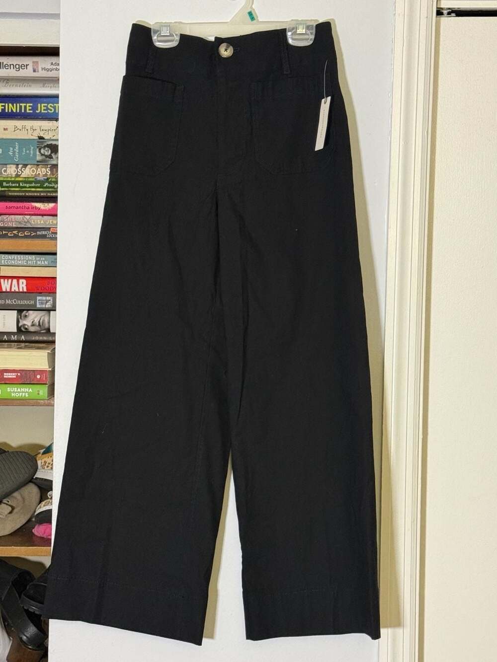 Maeve The Colette Black Wide Leg Crop Pants Size 25 NWT